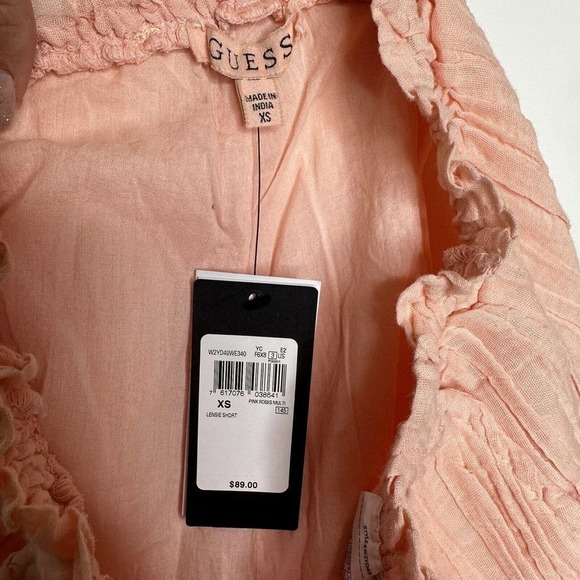 NWT Guess Lensie Beach Set Women's Pink Shorts XS Top S - Picture 9 of 13